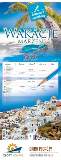 kalendarz notatnikowy WN z nadrukiem na stopce